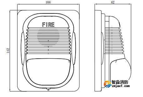 上海海灣GST-HX-M8503火災(zāi)聲光警報(bào)器